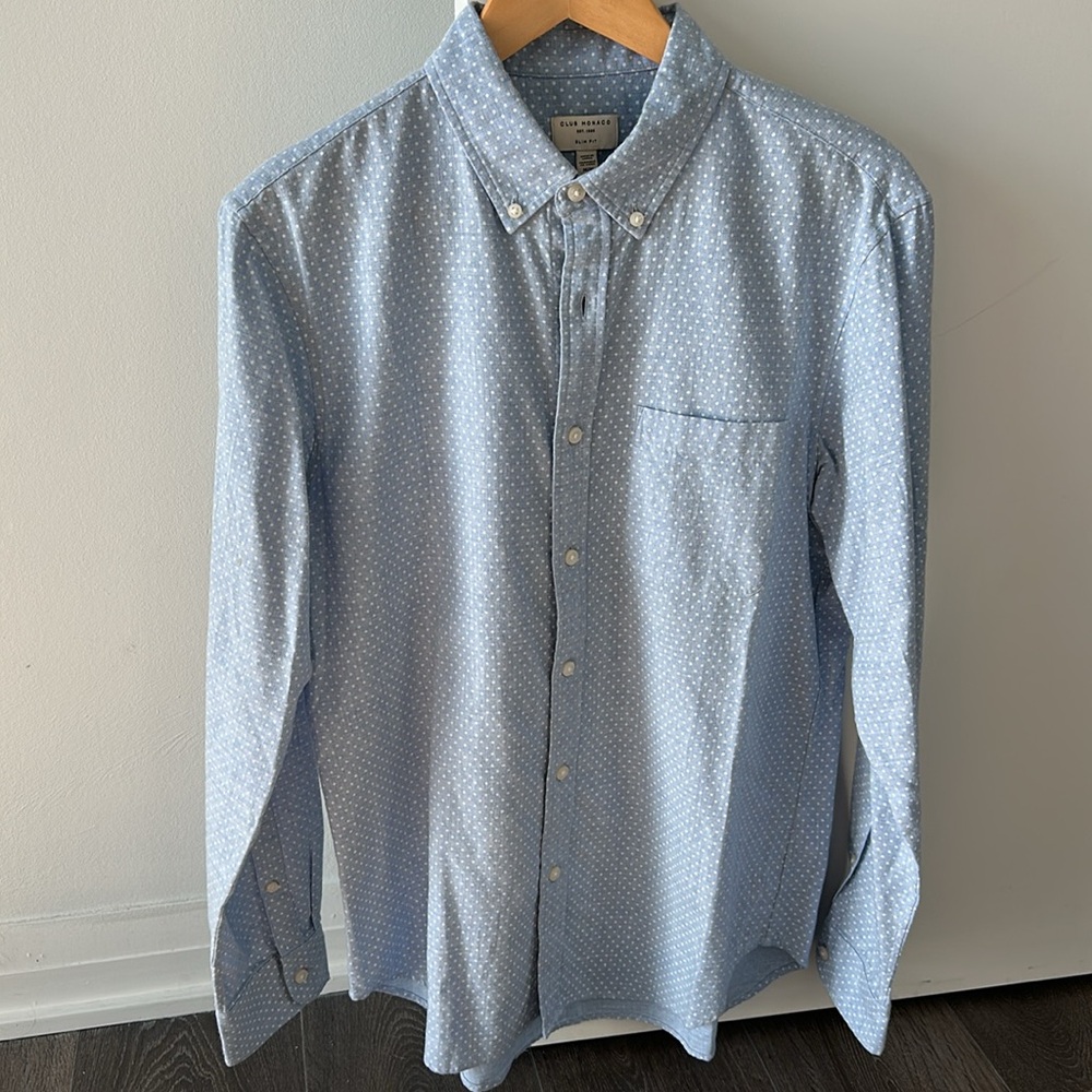 Club Monaco Dotted Men's Dress Shirt